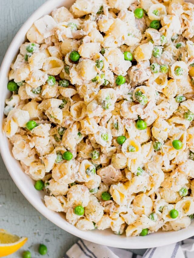 A pin to share the recipe for tuna salad