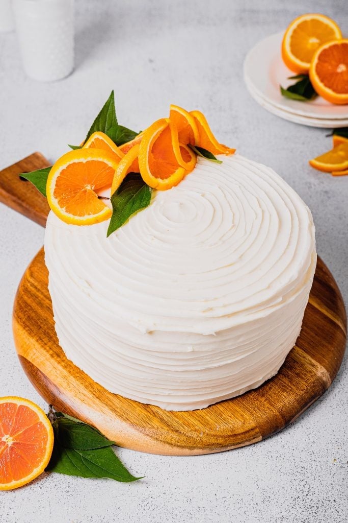 Orange Cream Layer Cake Recipe (made with real orange!) - Midwest Nice