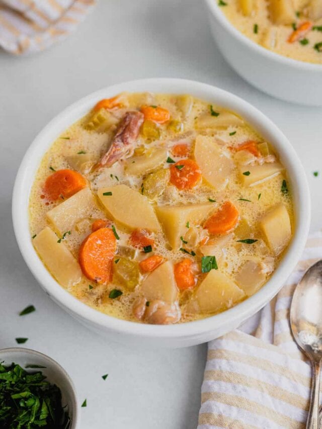 Slow Cooker Potato and Ham Soup Midwest Nice
