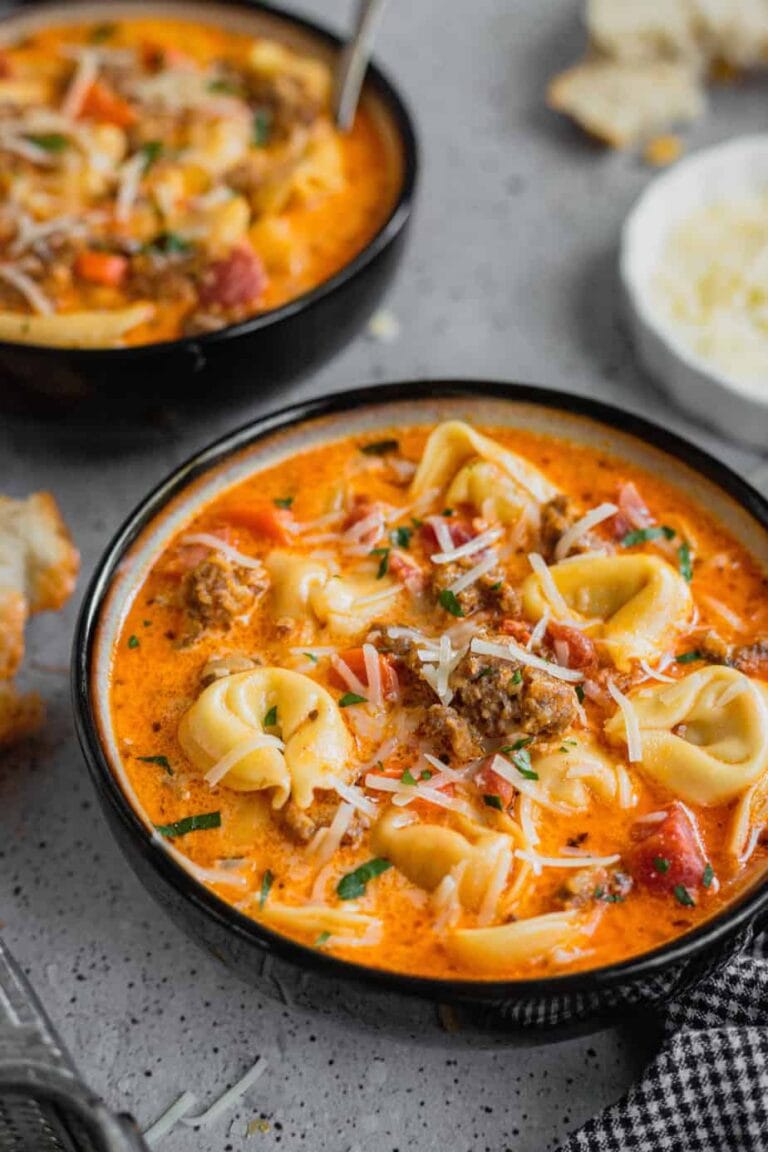 Sausage And Tortellini Soup With Video Recipe Midwest Nice