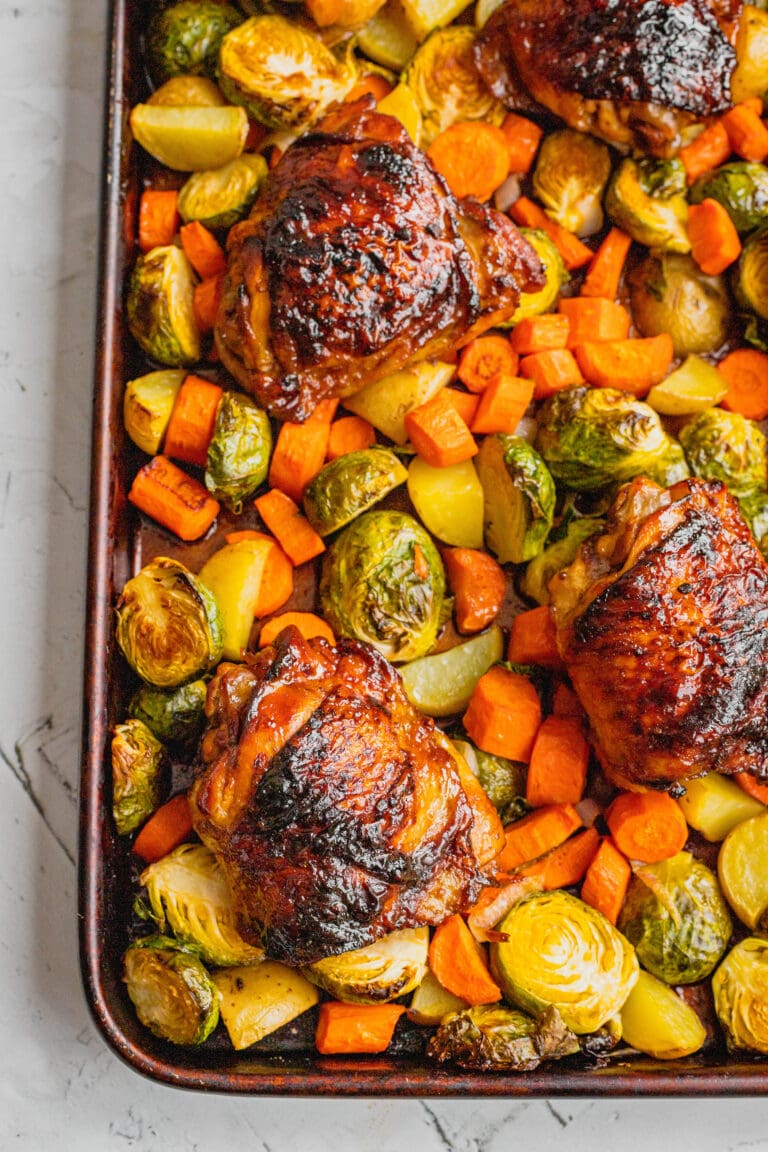 Honey Balsamic Chicken with Roasted Fall Veggies - Midwest Nice