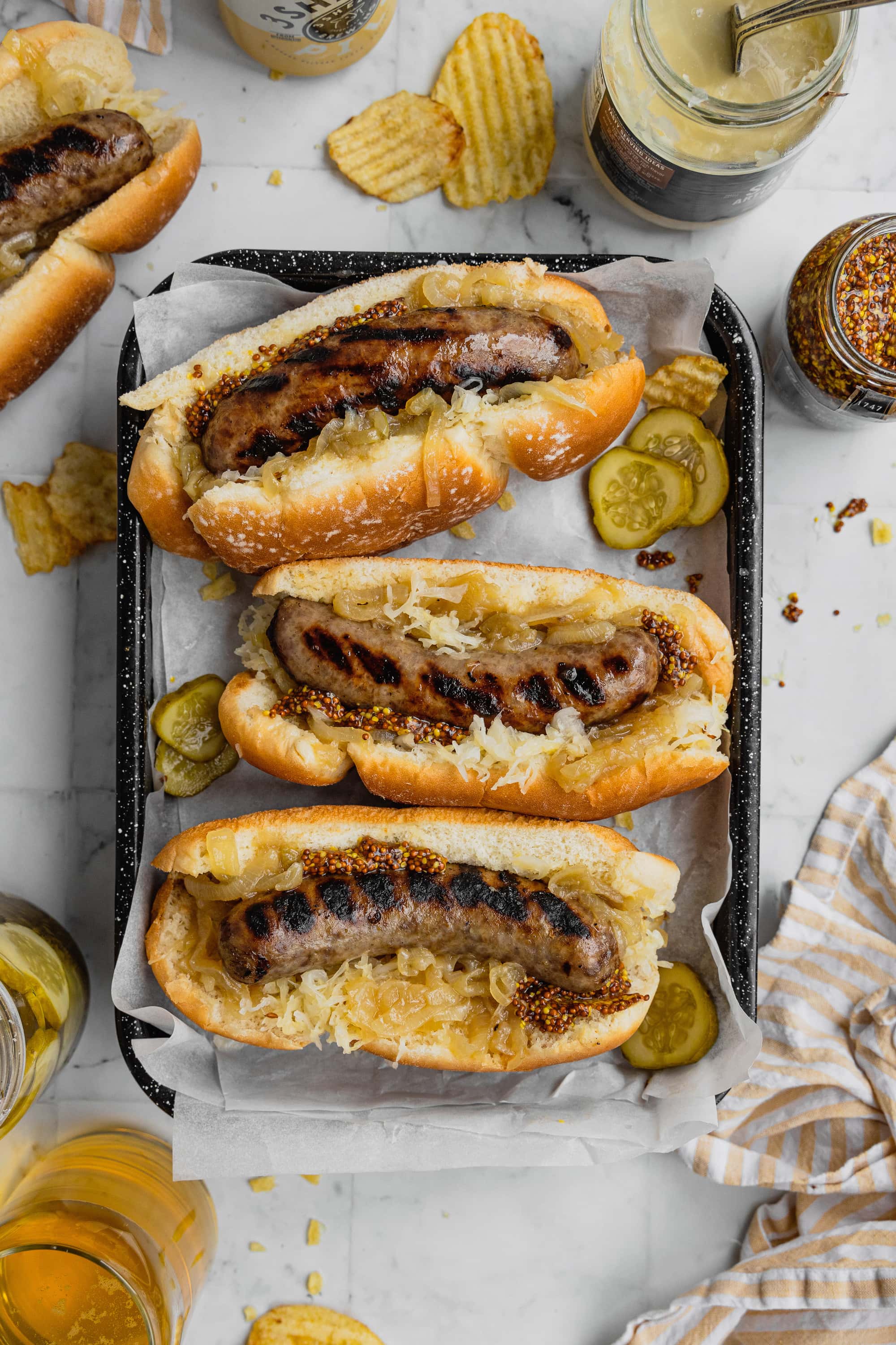 Perfect Boiled Beer Brats and Onions Midwest Nice