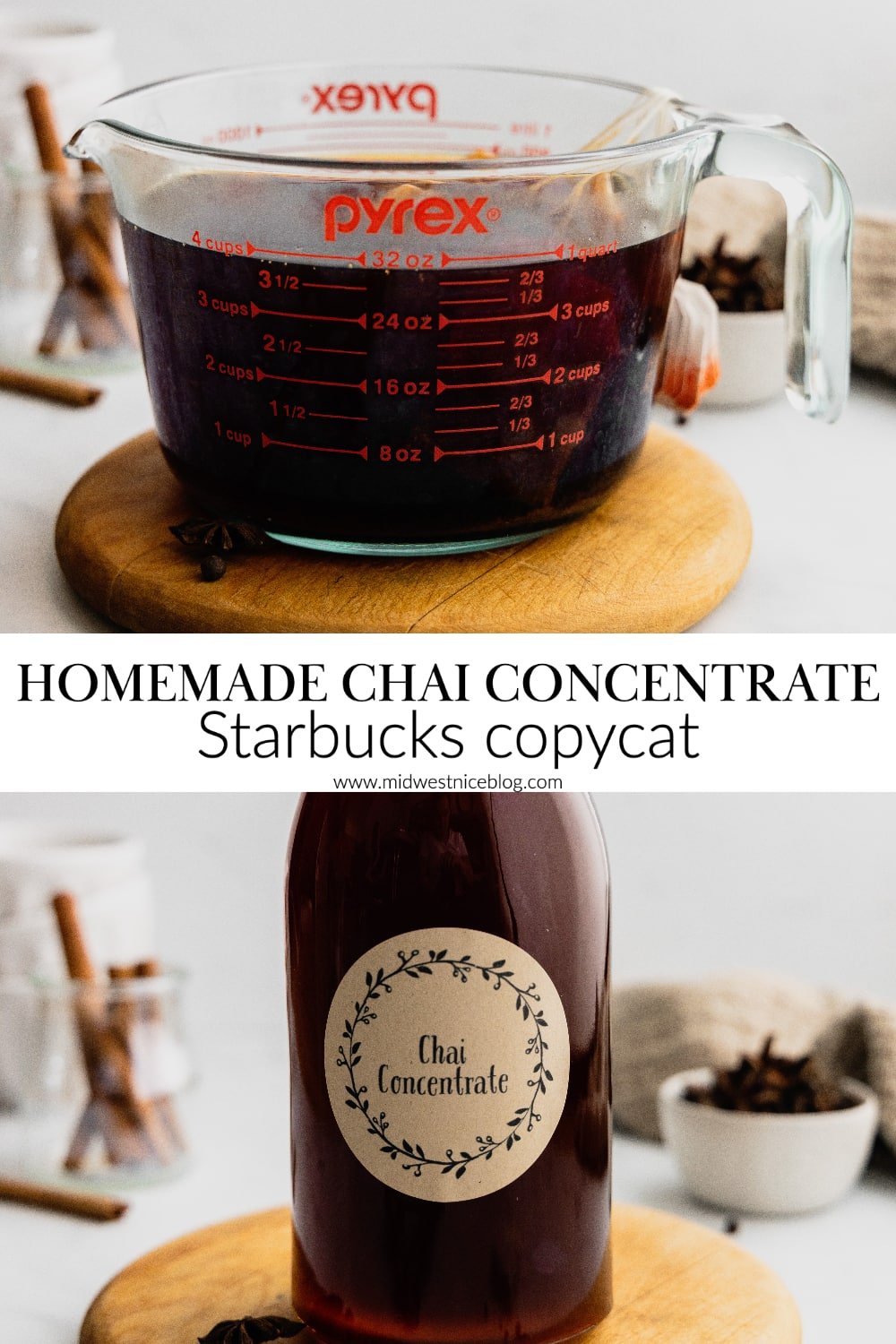 Homemade Chai Concentrate (Starbucks Copycat) Midwest Nice
