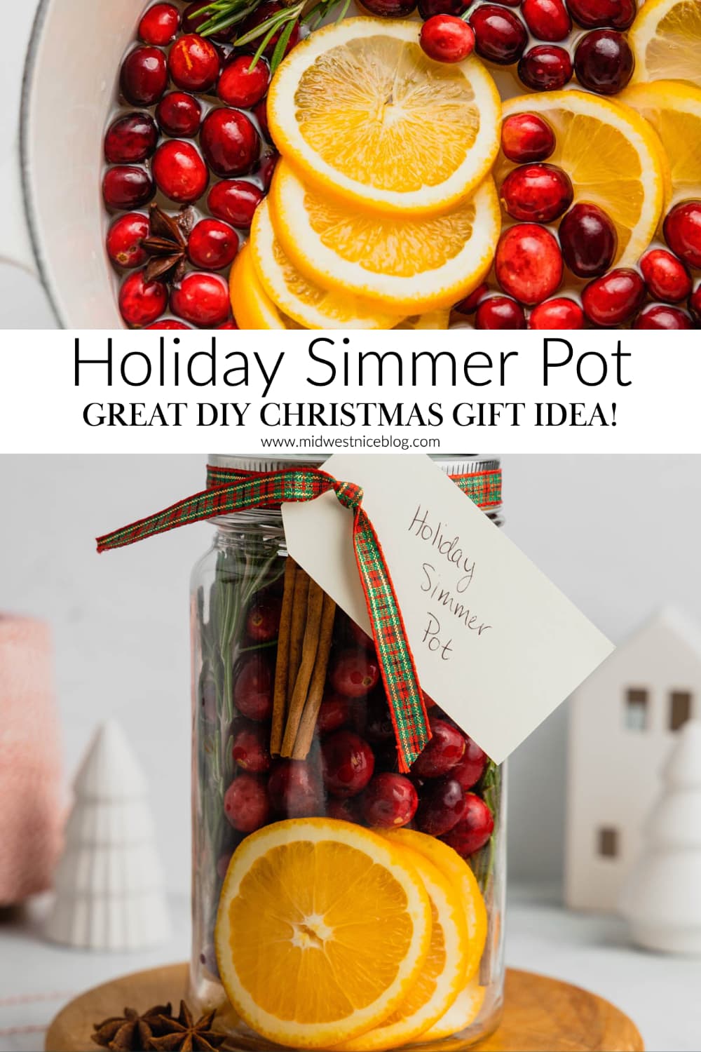 A pin to share the tutorial for making a holiday simmer pot.