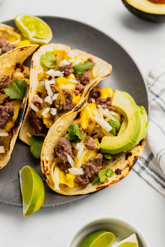 Venison Sausage Breakfast Tacos (Customizable!) Midwest Nice