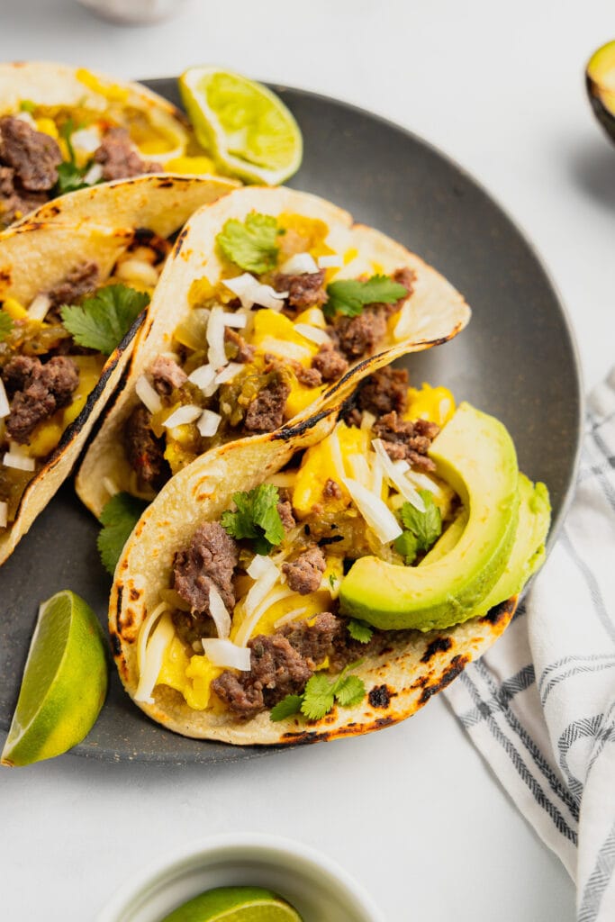 Venison Sausage Breakfast Tacos (Customizable!) Midwest Nice