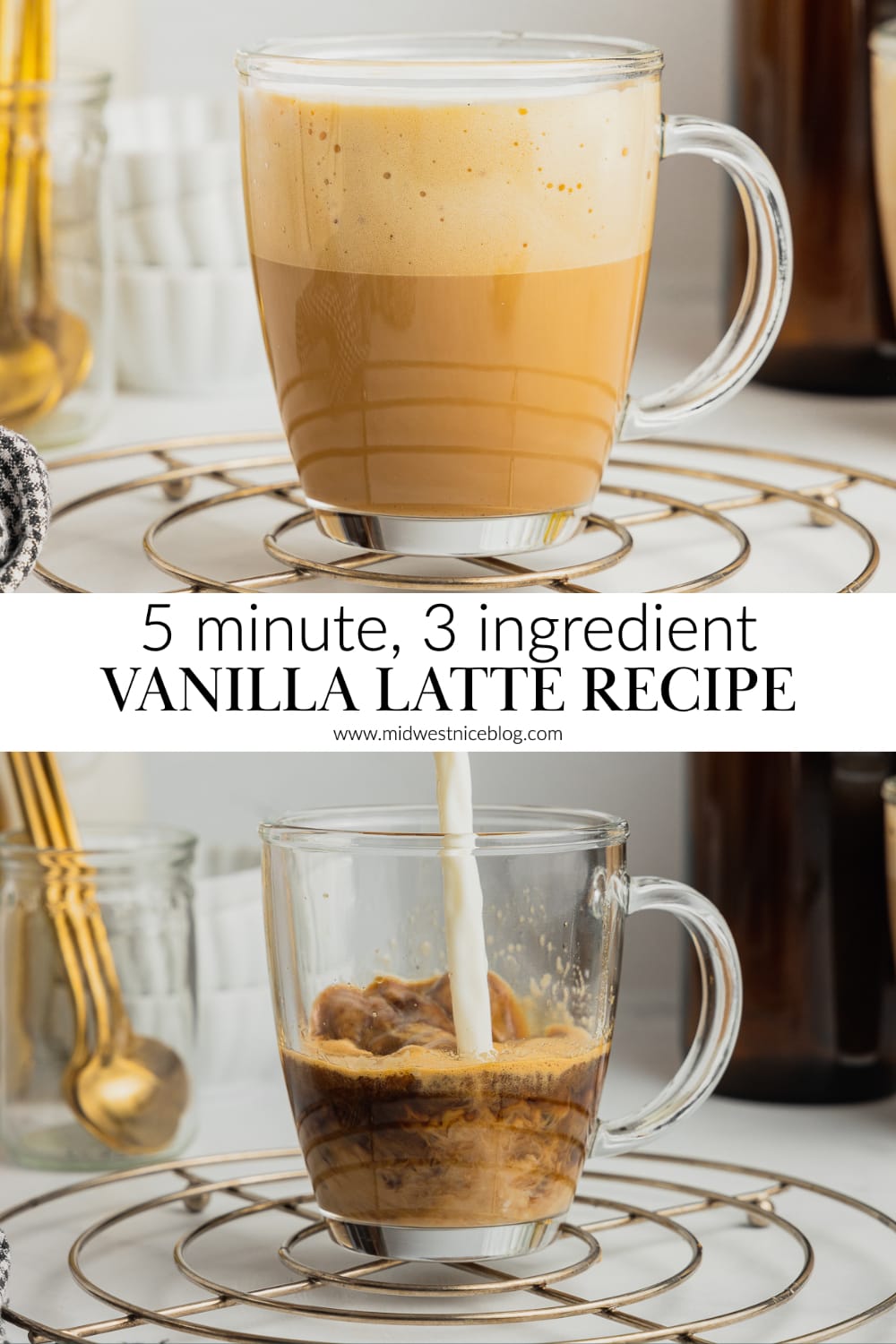 5 Minute Vanilla Latte Recipe Midwest Nice