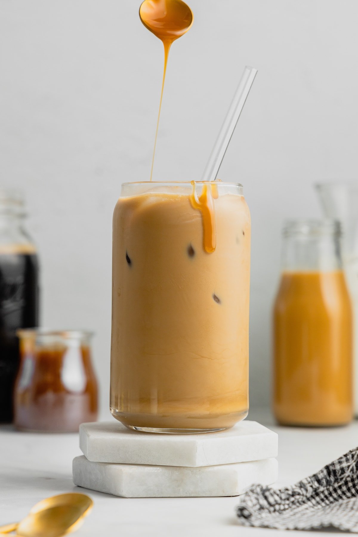 Easy Homemade Caramel Iced Coffee - Frosting and Fettuccine