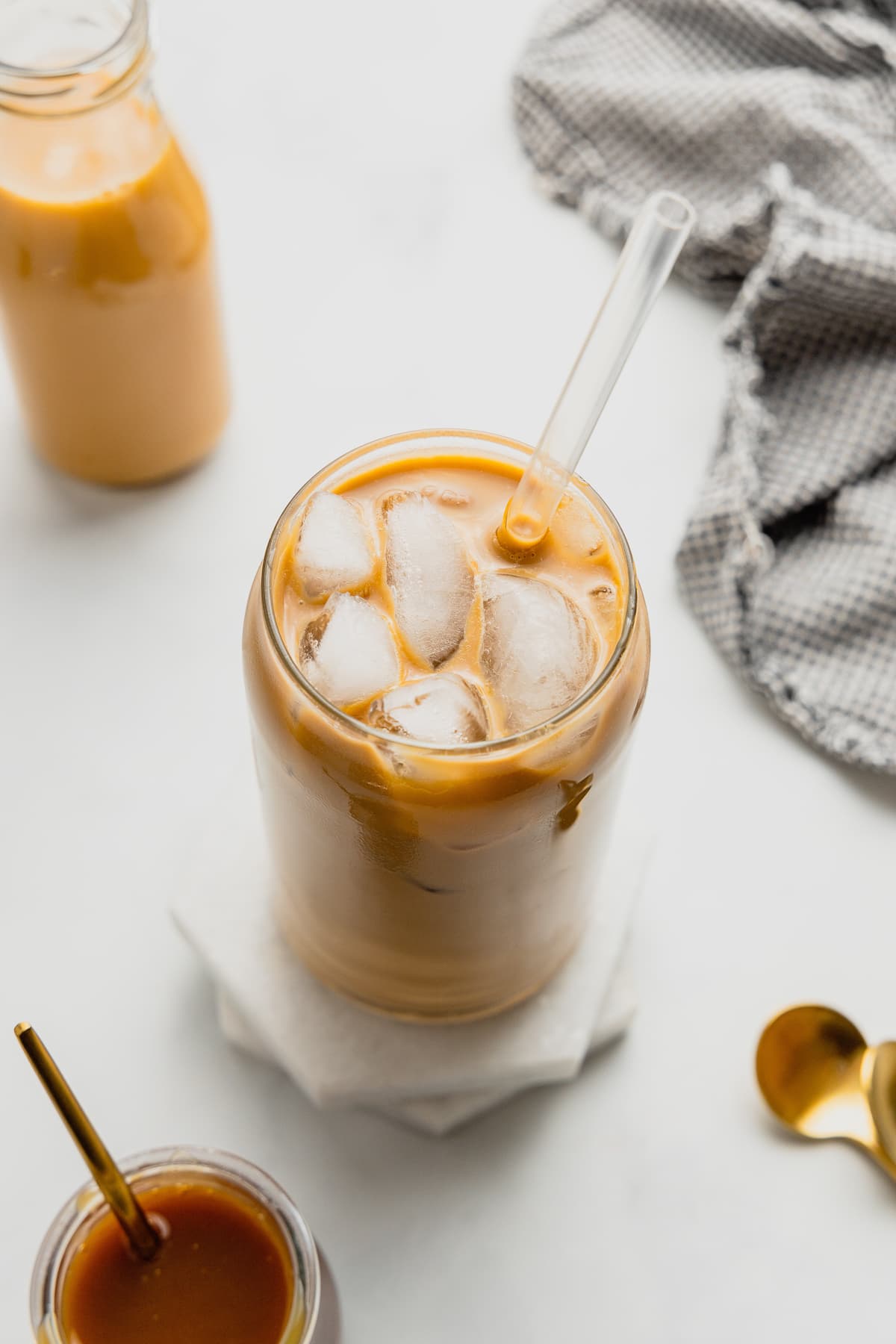 Easy Caramel Iced Coffee - Bright-Eyed Baker