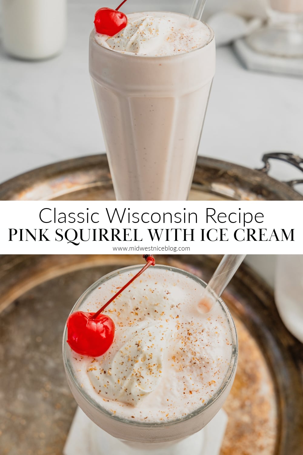 Pink Squirrel with Ice Cream (Wisconsin Supper Club Recipe!) Midwest Nice