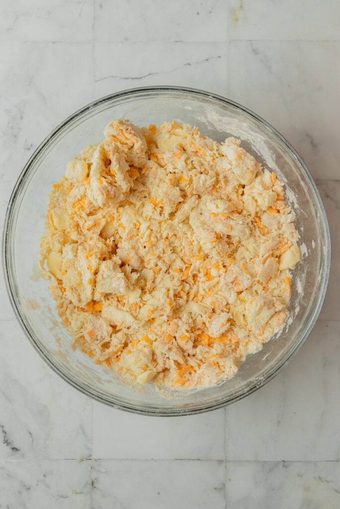 Pie dough with cheddar cheese mixed in.